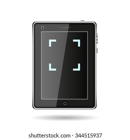 Camera lens icon, stock vector