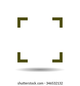 Camera lens icon, stock vector