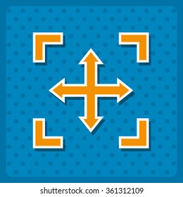Camera lens icon, stock  icon, vector illustration. Modern design. Flat design style