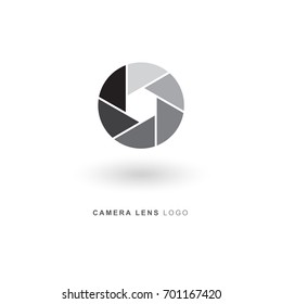 Camera  lens icon, symbol. Isolate on white.