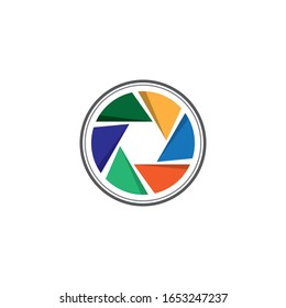 camera lens icon and symbol logo Template