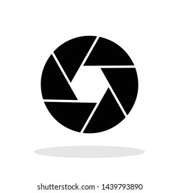 Camera lens icon in trendy flat style. Aperture symbol for your web site design, logo, app, UI Vector EPS 10. 