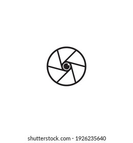 Camera lens icon vector design illustration.