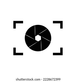 Camera lens icon vector design illustration.