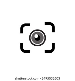 Camera lens icon vector design.