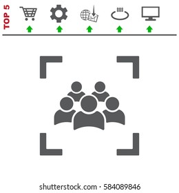 Camera Lens Icon Vector flat design style