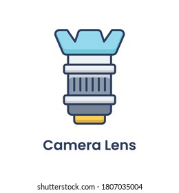 Camera lens icon Vector illustration isolated on white