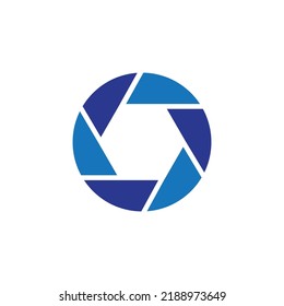icono de lente de cámara, plantilla de logotipo de ilustración vectorial.