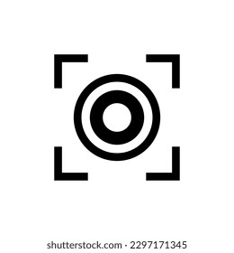 Camera lens icon, vector camera lens icon illustration isolated on white background..eps