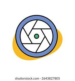 Camera Lens Icon vector stock illustration