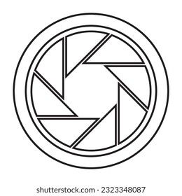 camera lens icon vector template illustration logo design