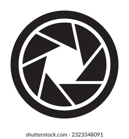camera lens icon vector template illustration logo design