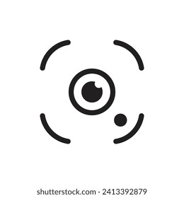 camera lens icon vector template illustration logo design