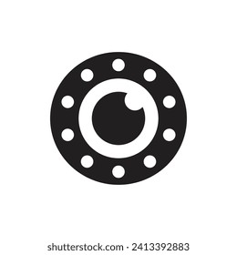 camera lens icon vector template illustration logo design