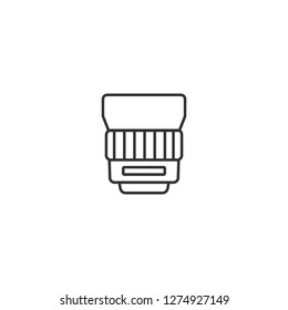 Camera lens icon,Fixed lens,Flat design element.