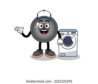 Kameraobjektiv-Illustration als Wäscheservice , Charakterdesign