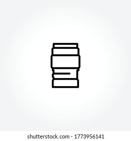 camera lens isolated line icon