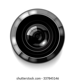 Camera Lens Isolated on White