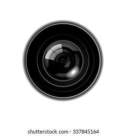 Camera Lens Isolated on White
