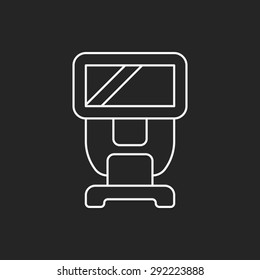 camera lens line icon