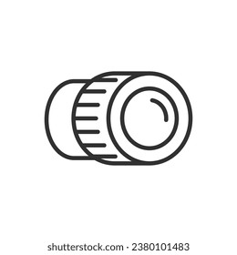 Kamerasymbole, lineares Symbol. Linie mit bearbeitbarem Hub