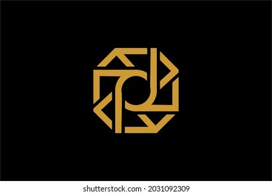 Camera lens logo design vector. Outline photography abstract sign. Focus illustration vector icon.