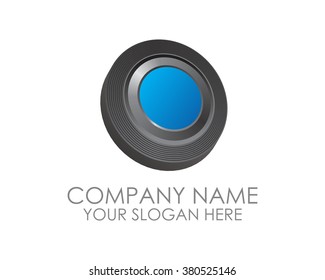 camera lens logo image vector