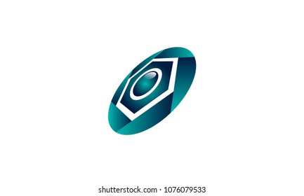 Camera lens logo, photography, videography
