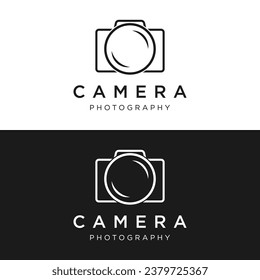 Logo de lente de cámara o fotografía profesional. Medios, estudio, logotipo de negocios.