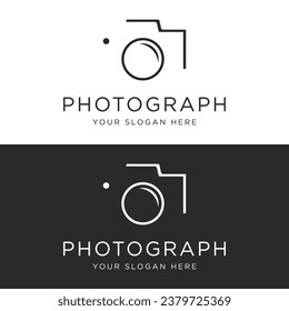 Camera lens logo or professional photography. Media, studio, business logo.