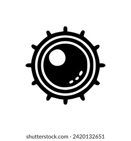 camera lens logo vector illustration template design