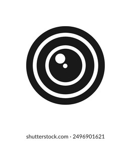 Ilustración vectorial de logotipo de lente de cámara