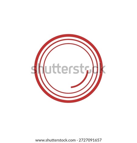 camera lens O logo flat vector design