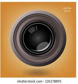 Camera lens on background,vector