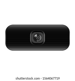 Camera lens on a white isolated background. Vector illustration in EPS-10.