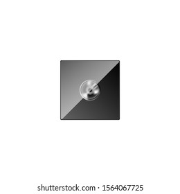 Camera lens on a white isolated background. Vector illustration in EPS-10.