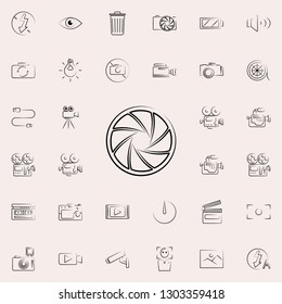 camera lens outine icon. Photo and camera icons universal set for web and mobile
