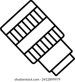 Camera lens Outline vector illustration icon