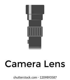A camera lens is a photographic professional camera tool for zooming 