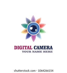 Camera Lens Photography Logo Vector Icon