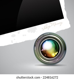 camera lens with photos