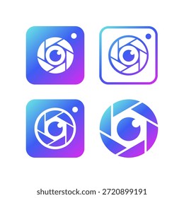 Lente de cámara Premium Diseño de logotipo