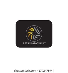 camera lens propeller illustration  logo design  black background. vector