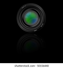 Camera lens reflection