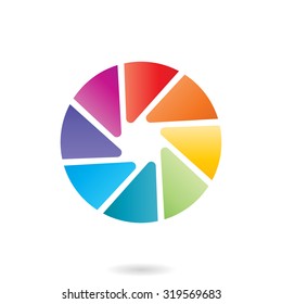 camera lens shutter logo