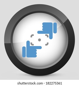 Camera lens simulation icon