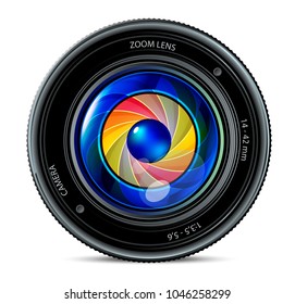 camera lens vector 