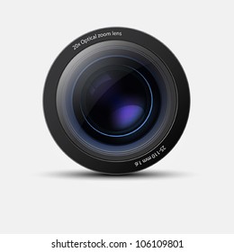 Camera lens. Vector