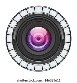 Camera lens vector background. Eps 10. 
