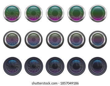 Camera lens vector design illustration isolated on white background